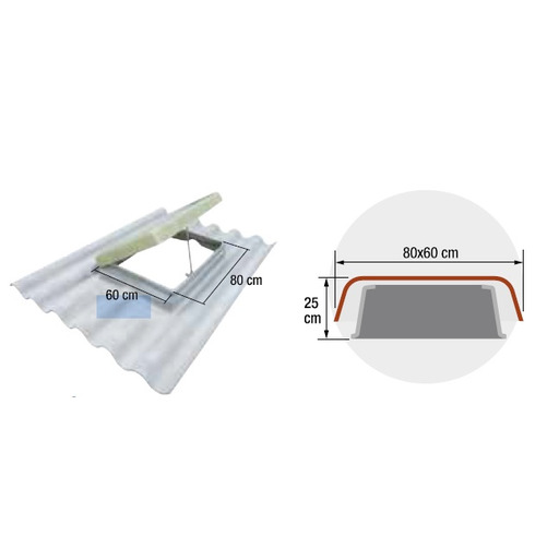 TAPA POLIESTER REFORZADO 80x60cm (equipada) EURONIT