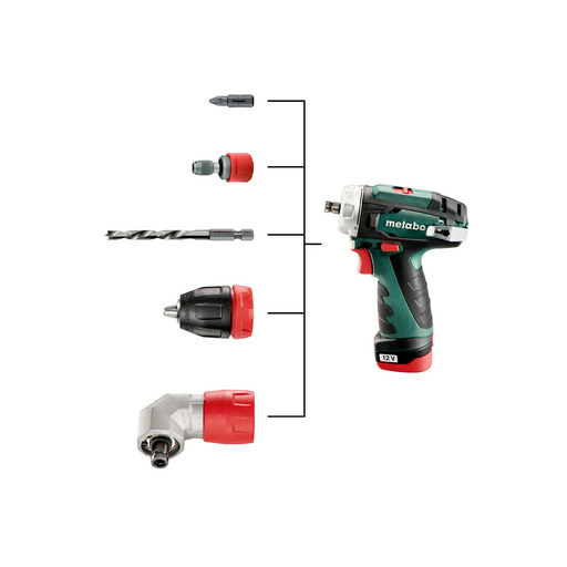 ATORNILLADOR POWERMAX BC QUICK BASIC DE BATERÍA (2) METABO