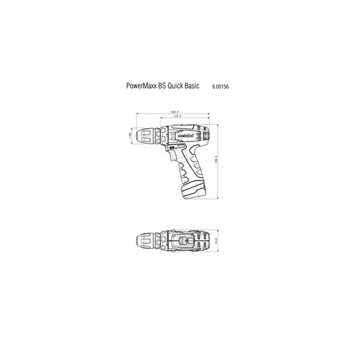 ATORNILLADOR POWERMAX BC QUICK BASIC DE BATERÍA (2) METABO