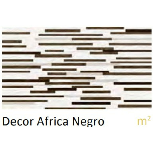 AZULEJO DECOR 33.3x60 AFRICA NEGRO (caja 1.20m2) NOVOGRES