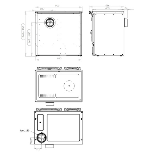 COCINA VULCANO-7 T. P/C H/I S/V S/CAJON LACUNZA