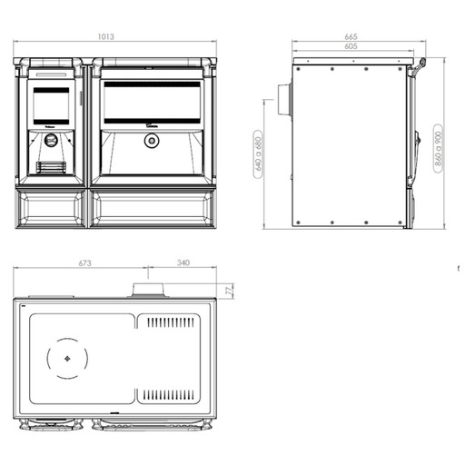 COCINA VULCANO-8 T. P/C H/I S/V C/CAJON LACUNZA