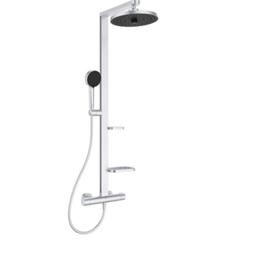 GRAN DUCHA CERATHERM ALU+ 260mm SILVER (termost+columna fija) IDEAL BD583SI