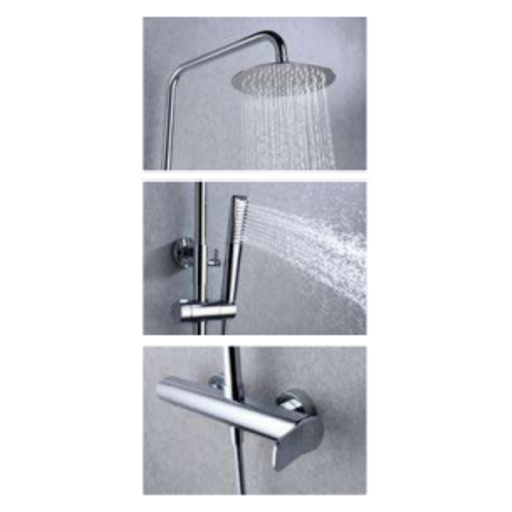 GRAN DUCHA LUGO acero inox304 (monomando+extens) LUG/019