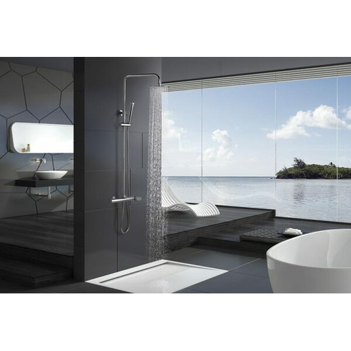 GRAN DUCHA LUGO acero inox304 (monomando+extens) LUG/019