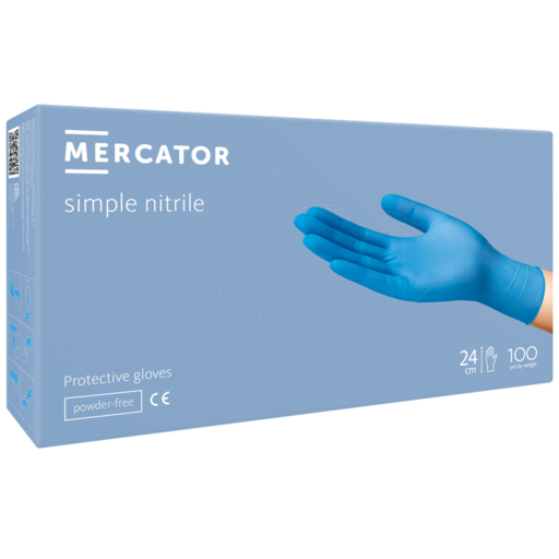 GUANTES CLASSIS azul de nitrilo Cj=100uds MERCATOR