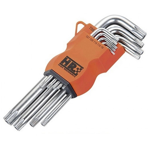 JUEGO 9 LLAVES TORX INVIOLABLE LARGAS HR Alyco 170615