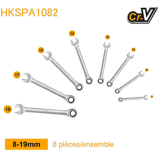 JUEGO LLAVES CARRACAS INGCO HKSPAR1082