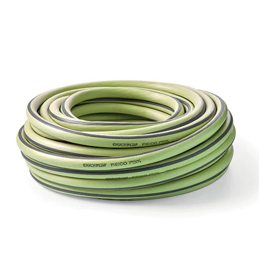 MANGUERA RECO pvc reciclado VERDE 5/8" (1/2") (Ø15mm) R.25mt REF.7304