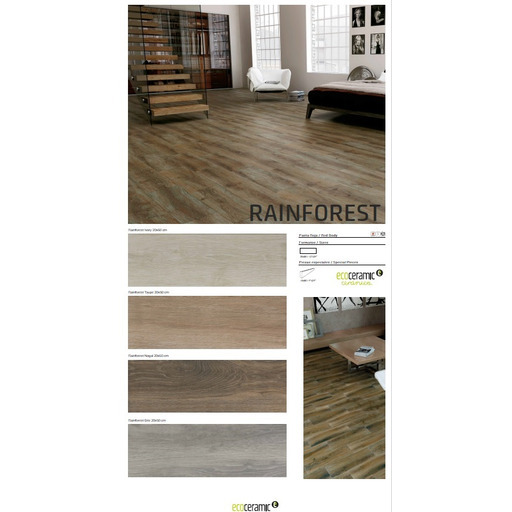 PAVIMENTO P.R. RAINFOREST 20x60 TAUPE ECOCERAMIC