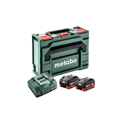 SET BASICO CARGADOR ASC 145 + 2 BAT LIHD 10.0 AH + MA  Ref 685142000 METABO