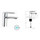 MONOMANDO LAVABO CIVIC TOOL FREE S3 R.510103 R.S.