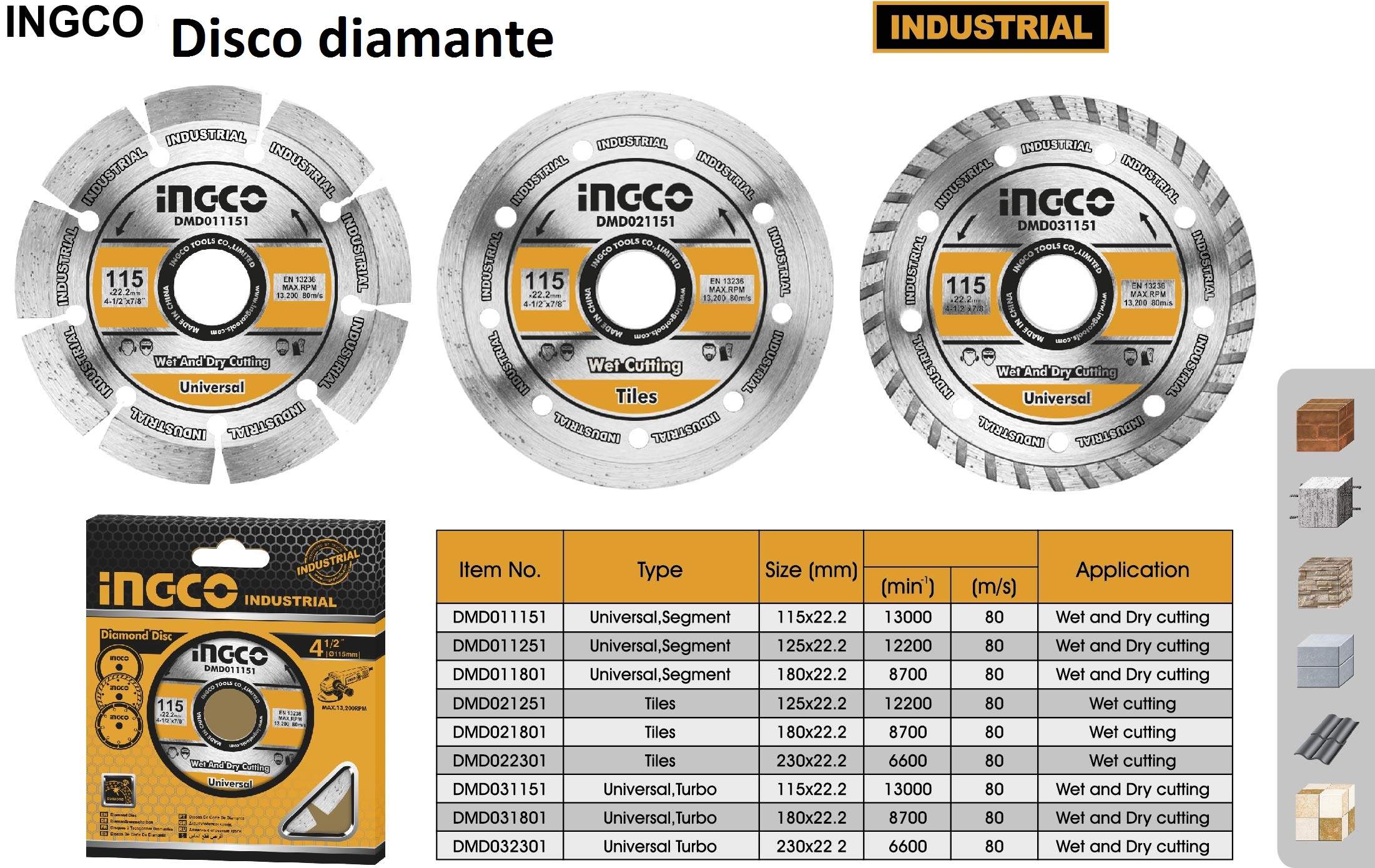 Disco Diamante MUSSOL 115 mm Turbo Fine Cut Porcelánico EVO